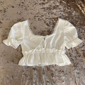 White Peasant Top